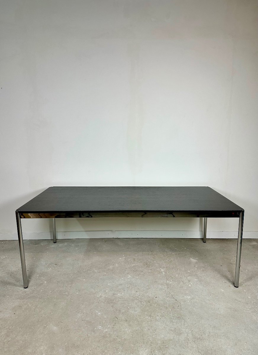 Usm Haller T59 Table Black Laminate And Chrome Steel-photo-5