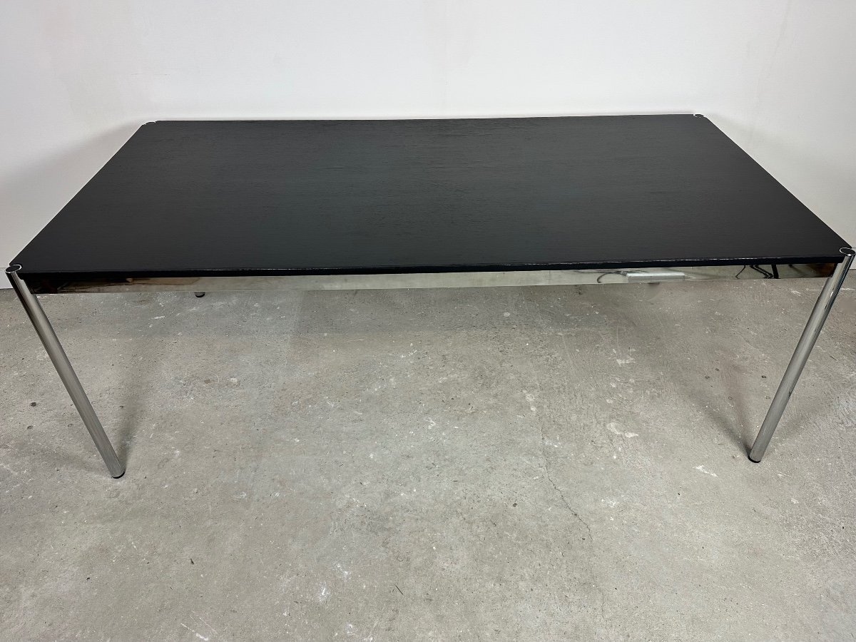 Usm Haller T59 Table Black Laminate And Chrome Steel-photo-6