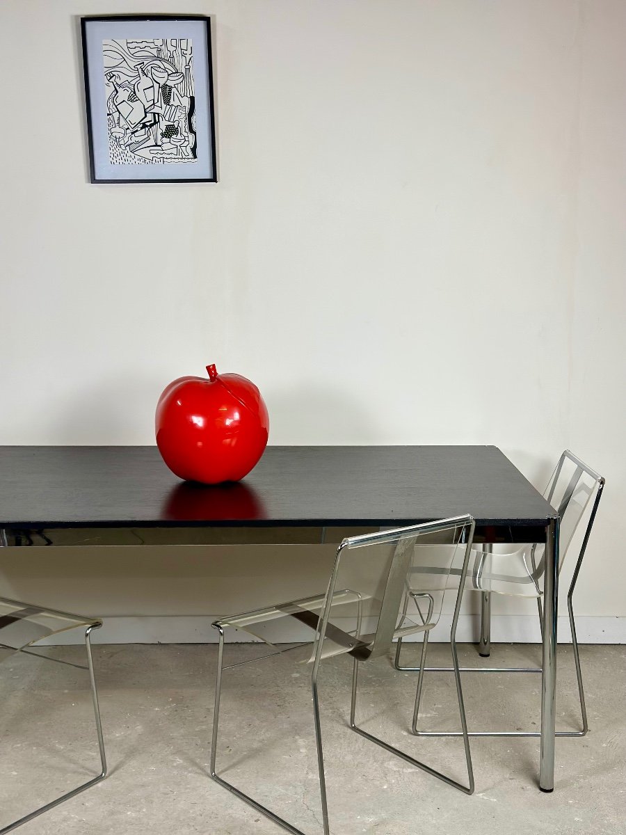 Usm Haller T59 Table Black Laminate And Chrome Steel-photo-7