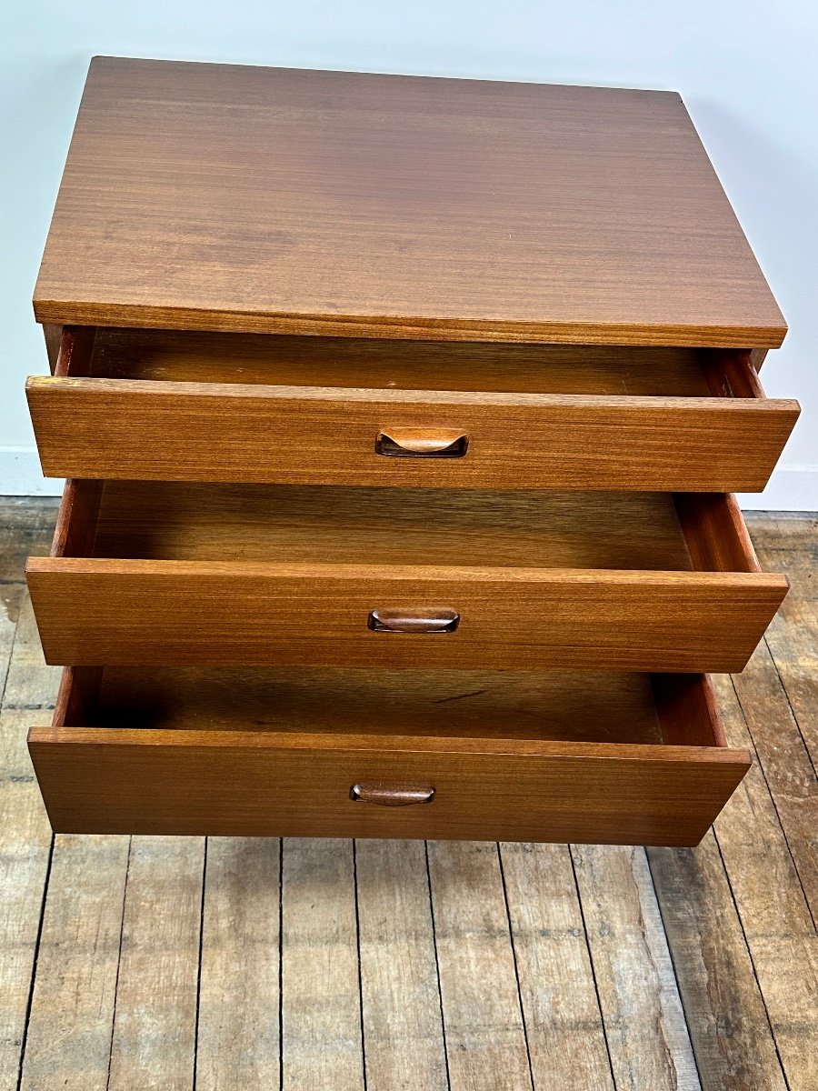 Vintage 1960 Wrighton English Teak Chest Of Drawers-photo-2