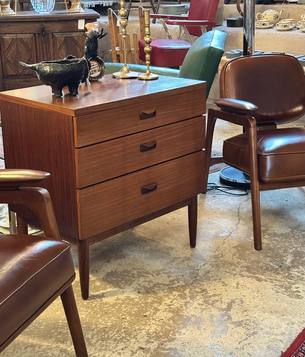 Vintage 1960 Wrighton English Teak Chest Of Drawers-photo-7