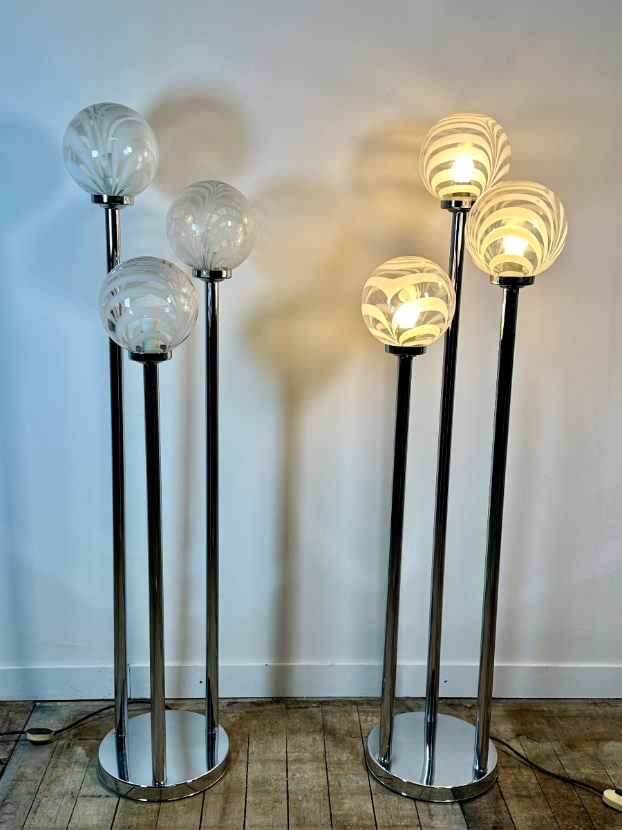 Vintage 70's Italian Floor Lamp By Toni Zuccheri-photo-8