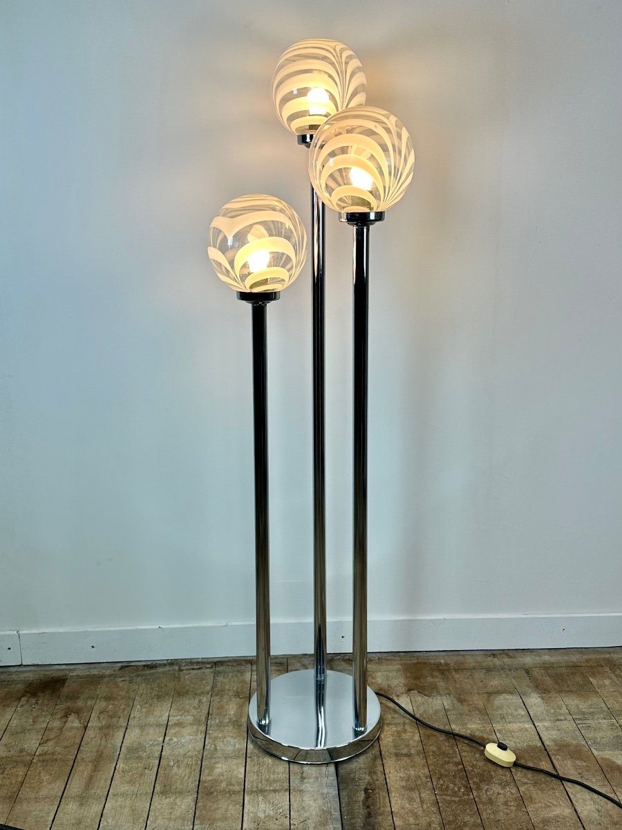 Vintage 70's Italian Floor Lamp By Toni Zuccheri