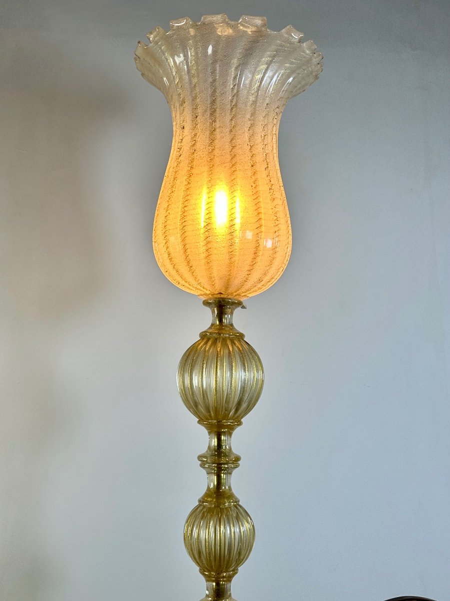 Barovier And Toso Murano Glass Floor Lamp 1940s-photo-5