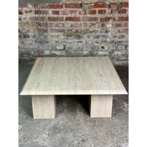 Vintage Travertine Coffee Table 1980