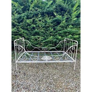 Antique 1880s Folding Wrought Iron Bed