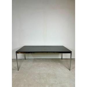 Usm Haller T59 Table Black Laminate And Chrome Steel