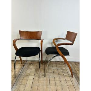 Armchairs (pair) Cancan Model By Komplot Design For Arro 1990