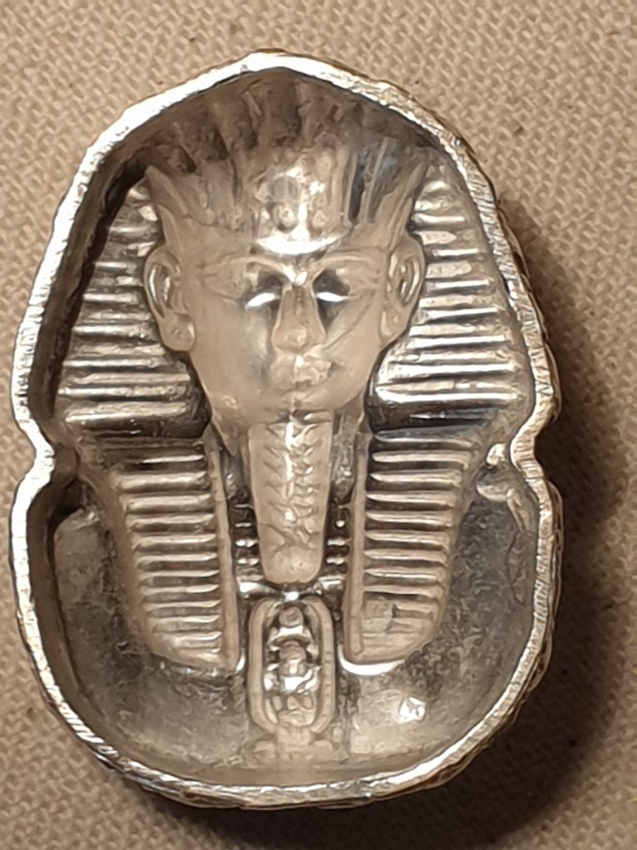 Egyptian Silver Pill Box Pharaoh Head Decor-photo-8