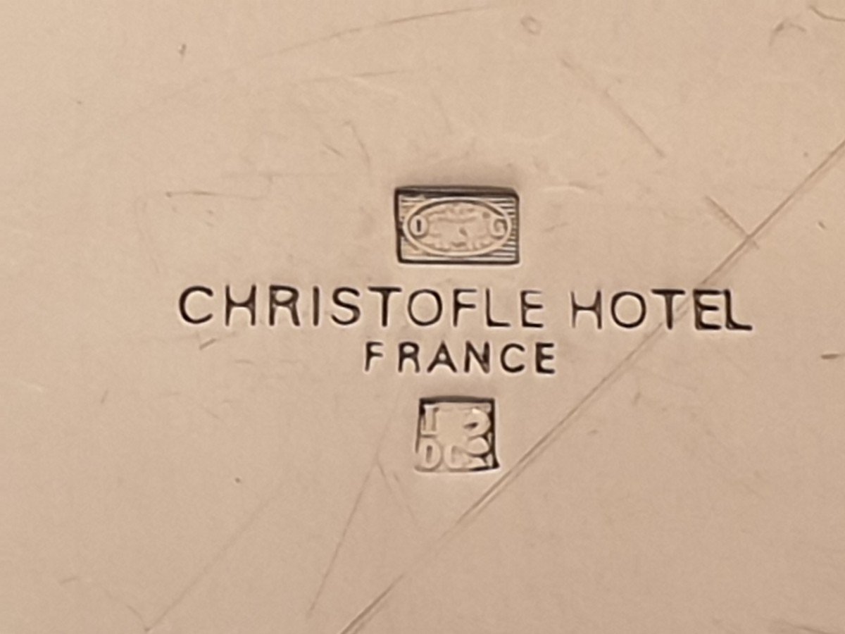 Christofle Hotel Beurrier En Métal Argenté.-photo-4