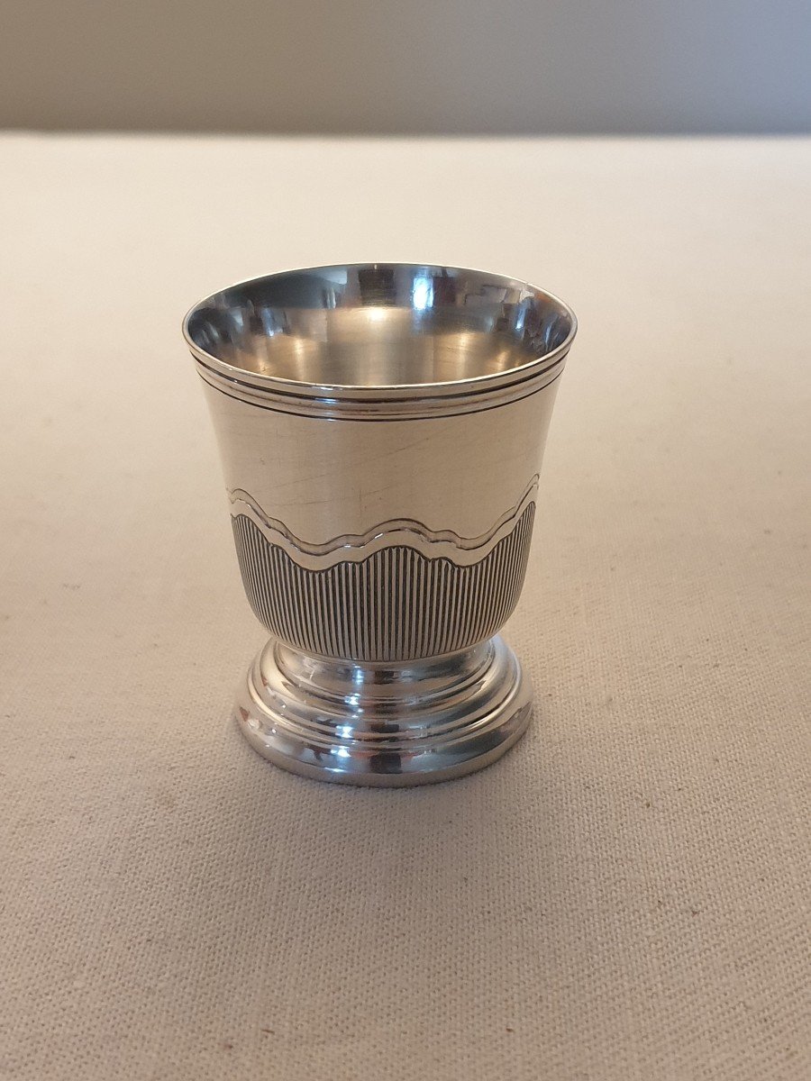 Christofle And Cardeilhac. Silver Egg Cup. Mercury Head Hallmark-photo-5