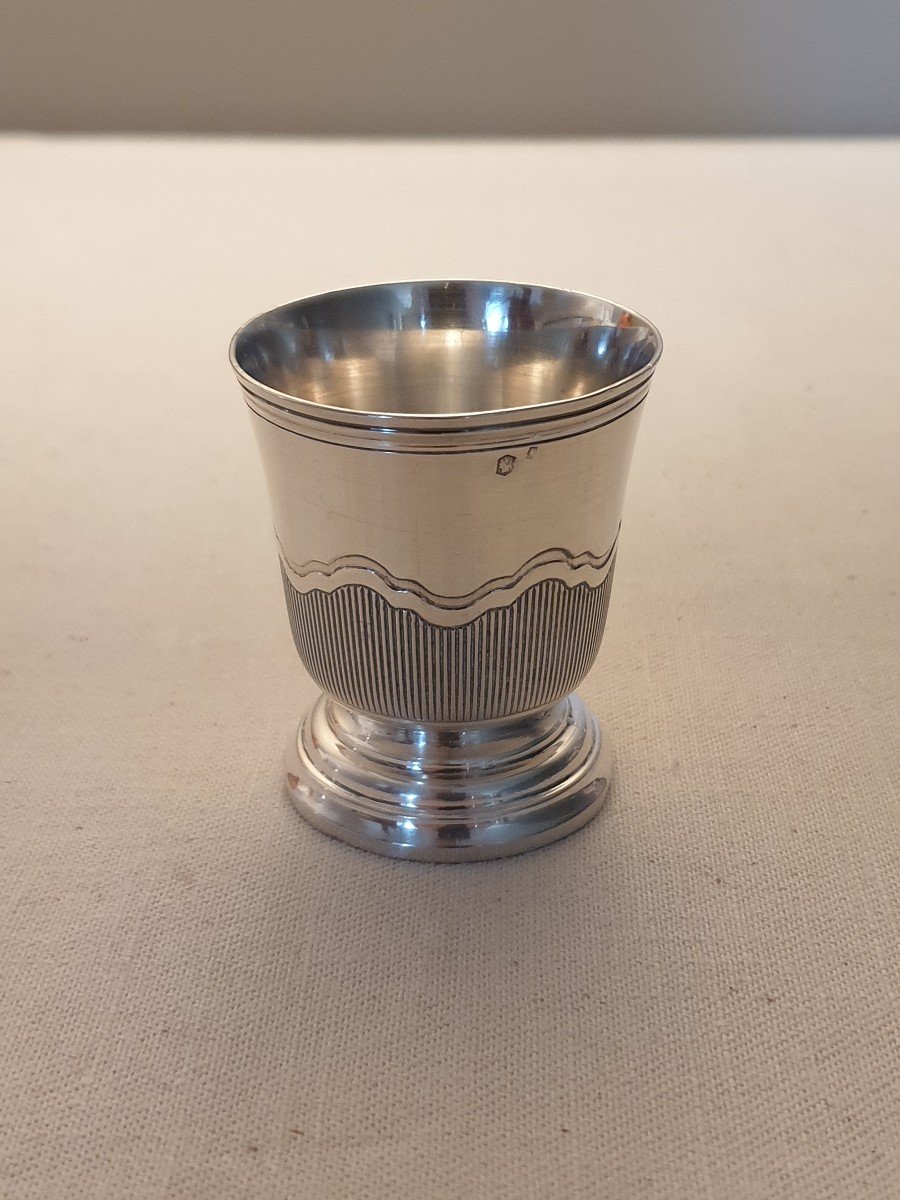 Christofle And Cardeilhac. Silver Egg Cup. Mercury Head Hallmark-photo-6