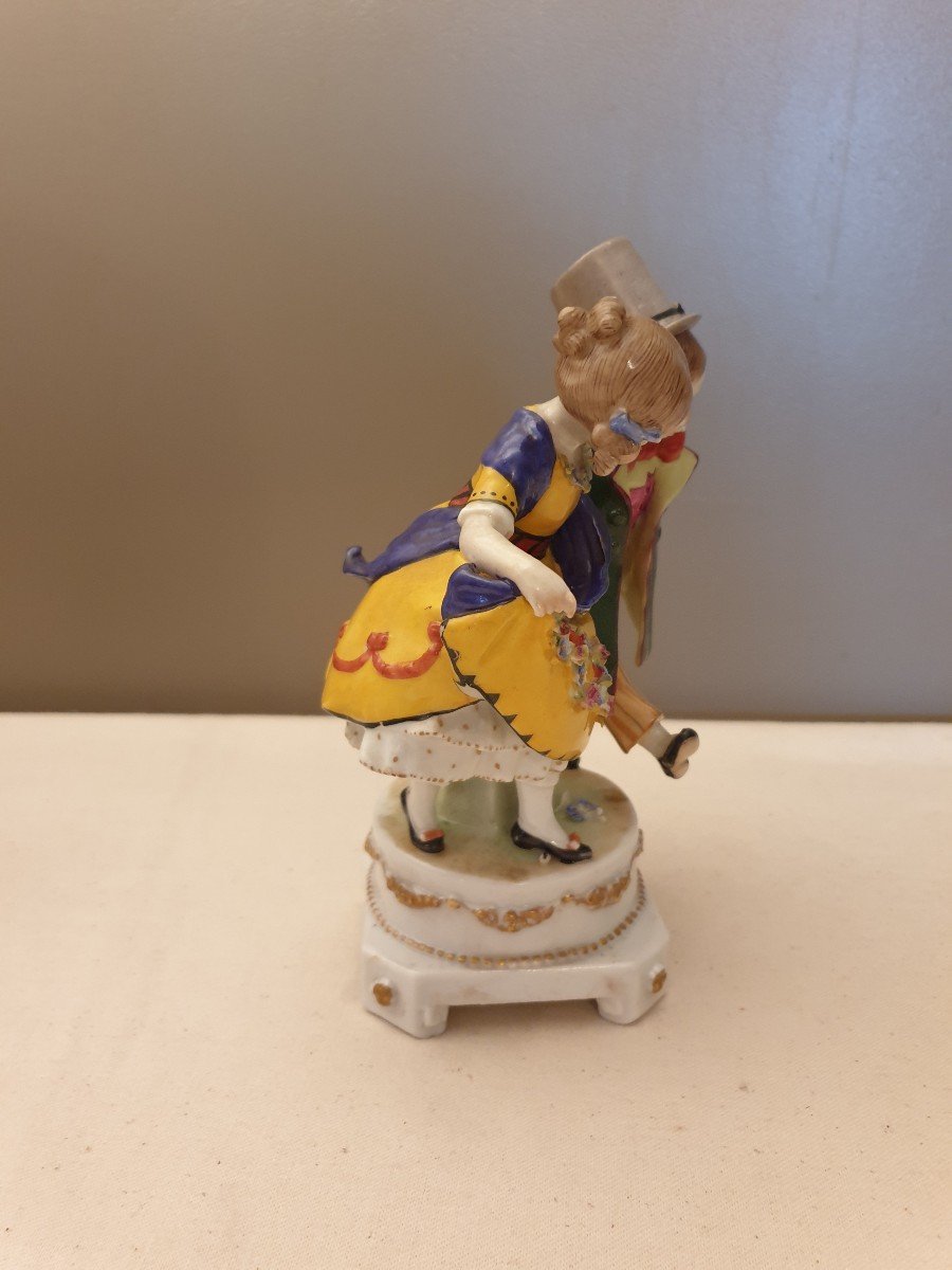 Couple Of Dancers In German Porcelain - Thuringia - E Et A Muller-photo-3