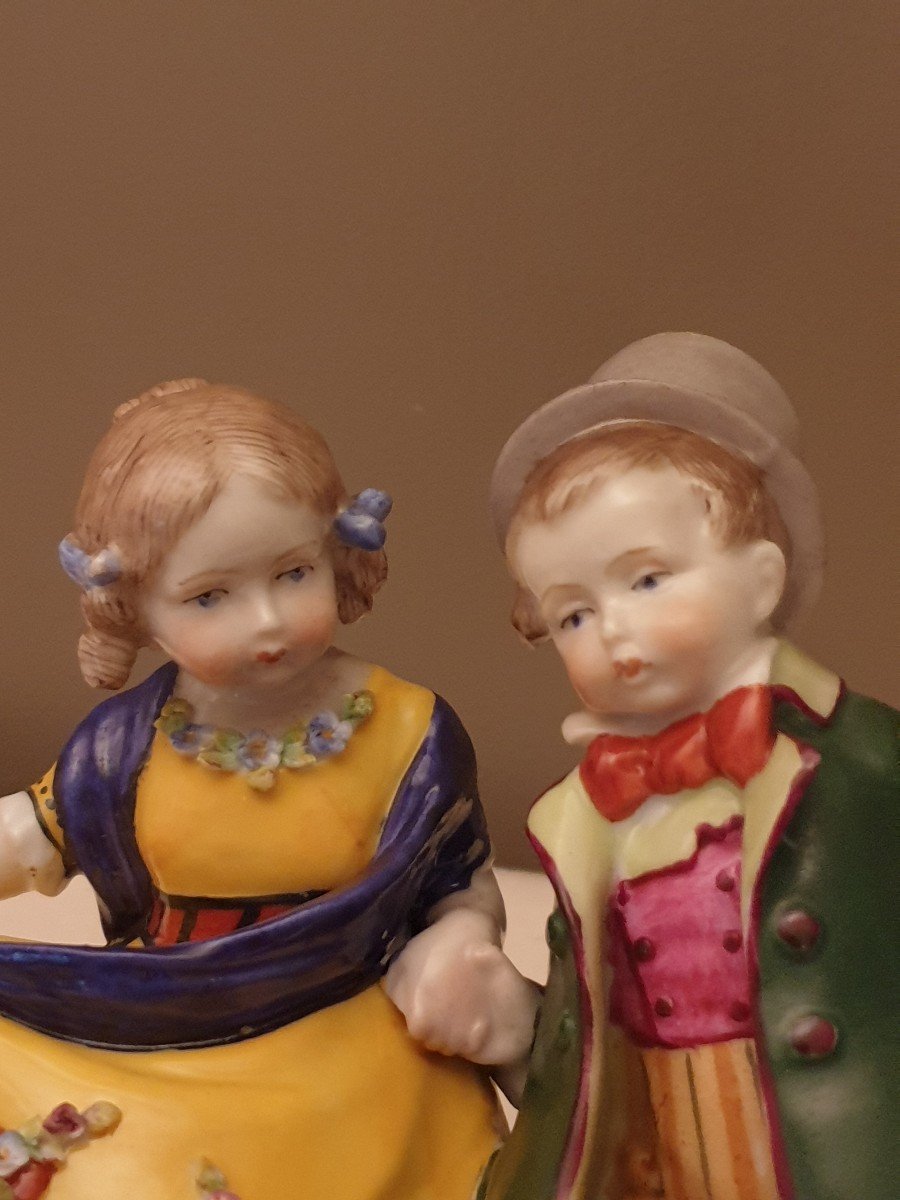 Couple Of Dancers In German Porcelain - Thuringia - E Et A Muller-photo-6