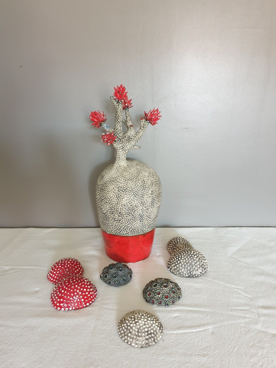 Sandstone Sculptures By Eliane Monnin. The Coral World. Height 42.5 Cm