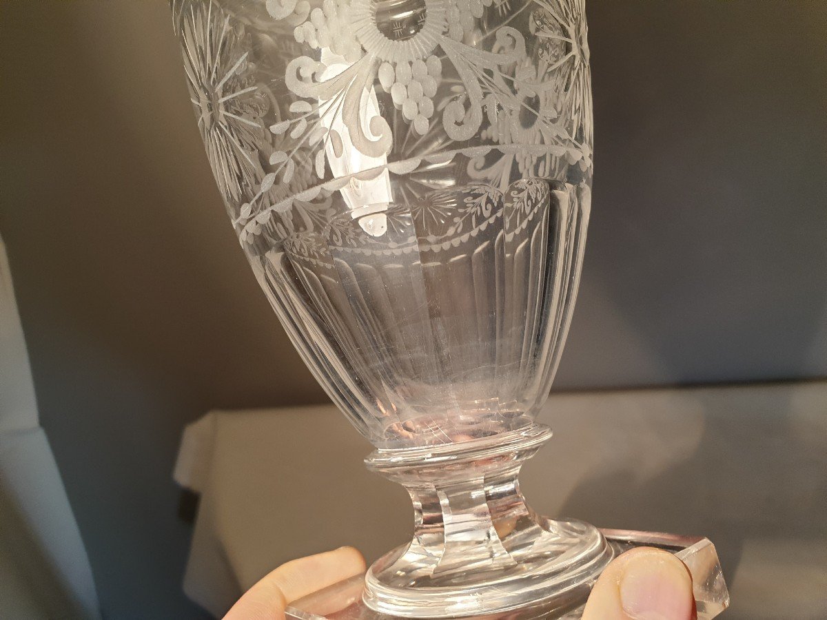 Vase Balustre En Cristal Napoléon 3-photo-4
