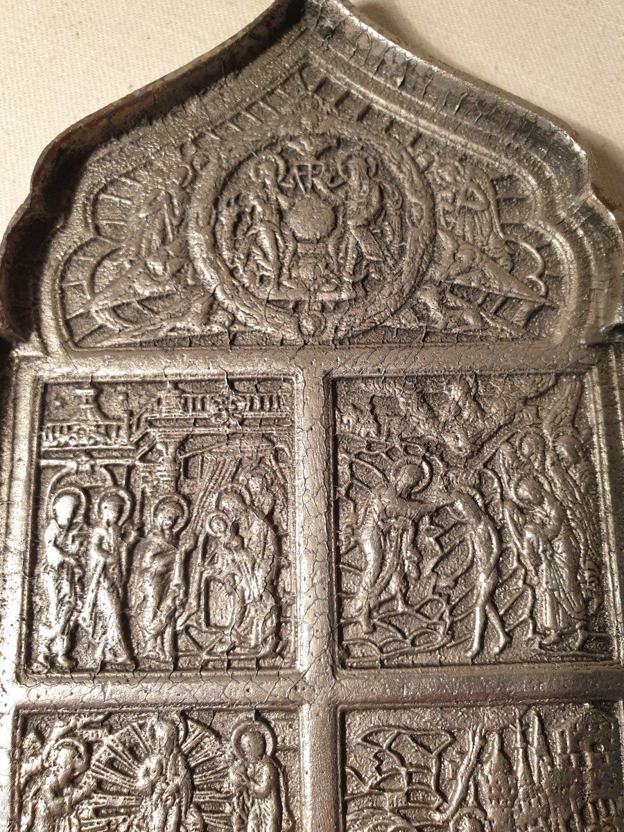 Bas Relief Plaque Including Episodes From The Life Of Christ-photo-3