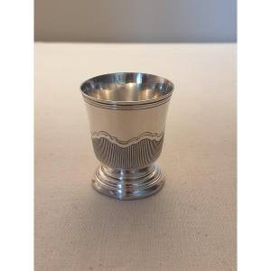 Christofle And Cardeilhac. Silver Egg Cup. Mercury Head Hallmark