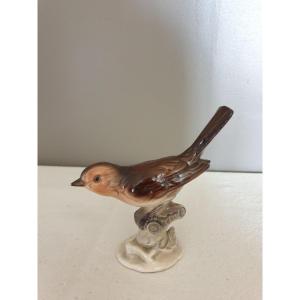 Ceramic Bird. Illegible Signature. Pretty Glaze.