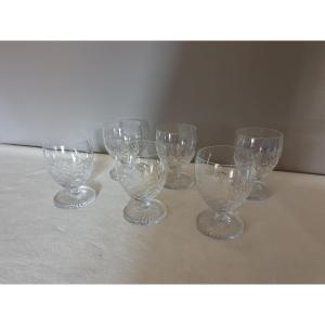 Six Water Glasses Saint Louis Model Florian