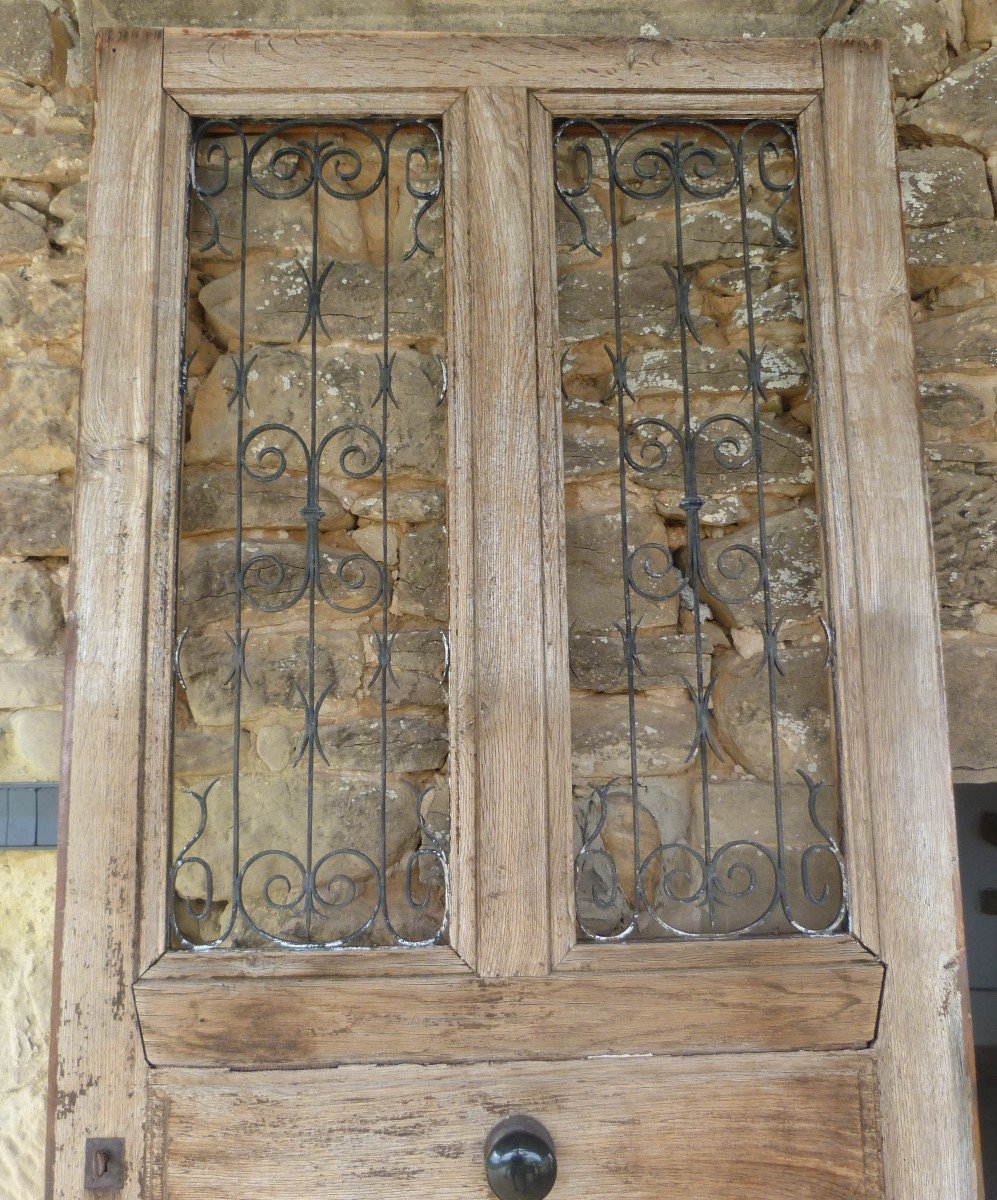 Late 19th Century Oak Entrance Door -photo-4