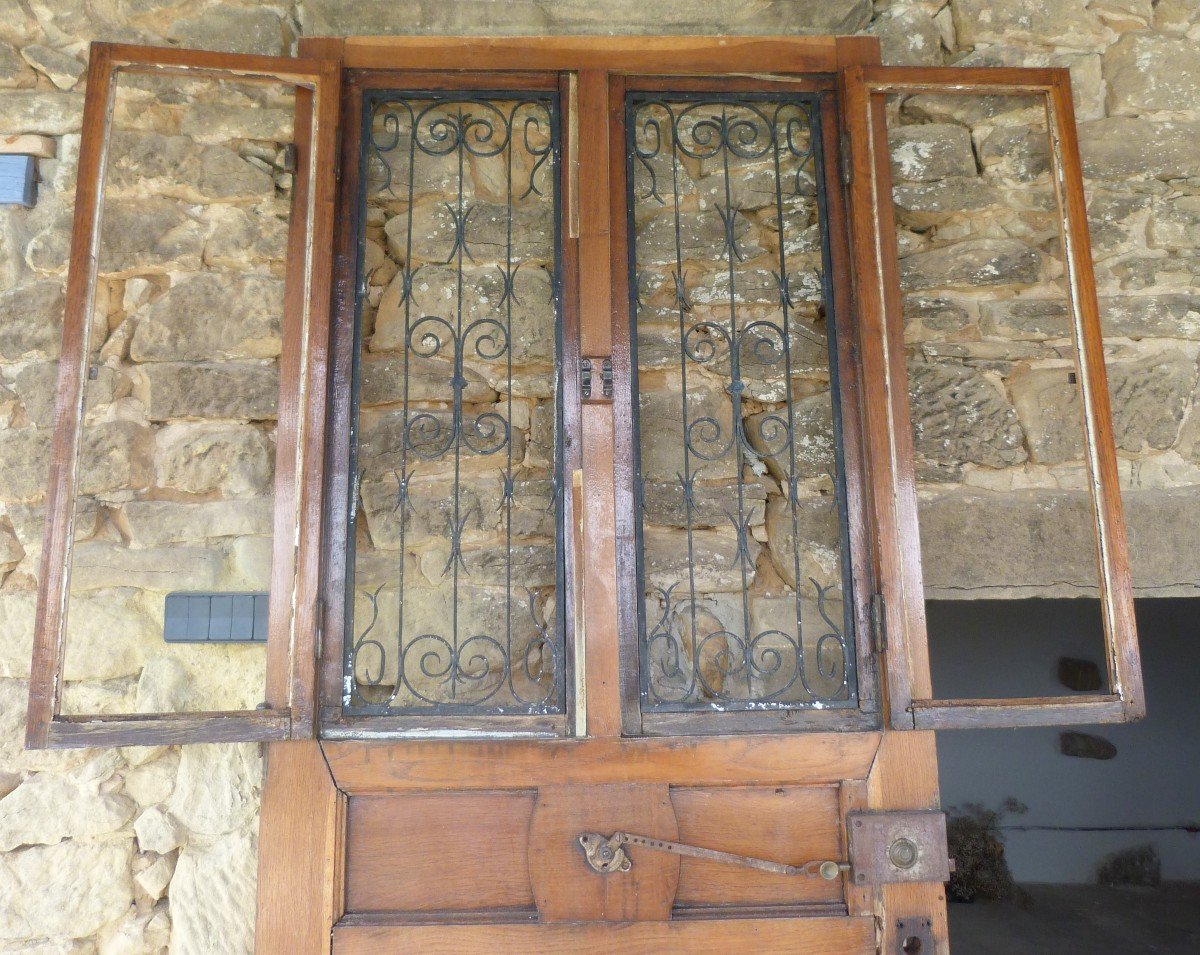 Late 19th Century Oak Entrance Door -photo-6