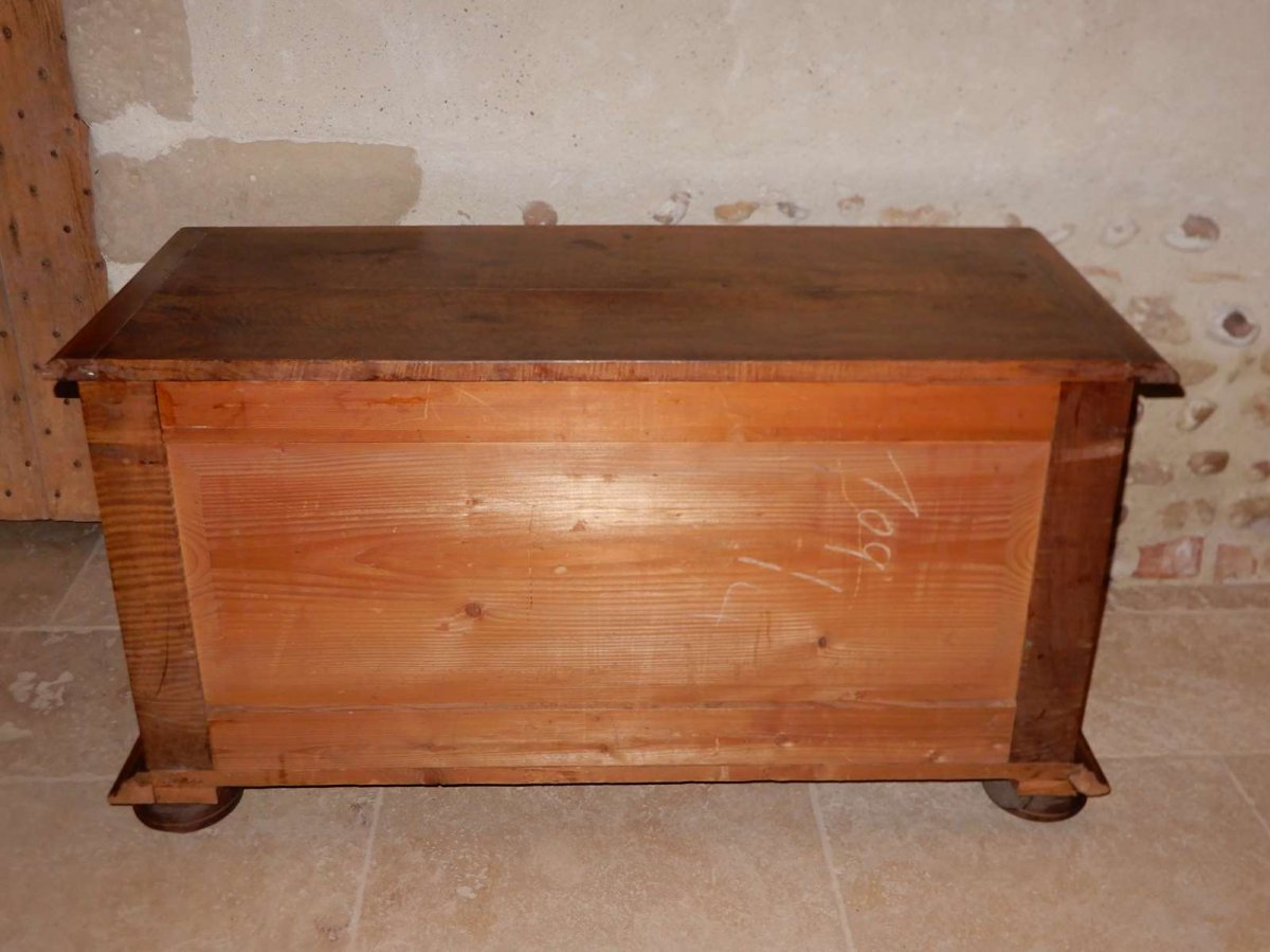 Carved Walnut Chest From XVII Eme-photo-2