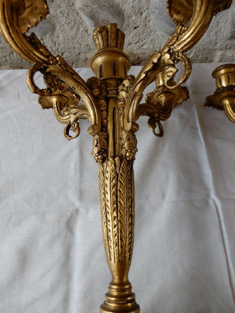 Pair Of Candlesticks / Candelabra Signed A. Marionnet In Paris-photo-6