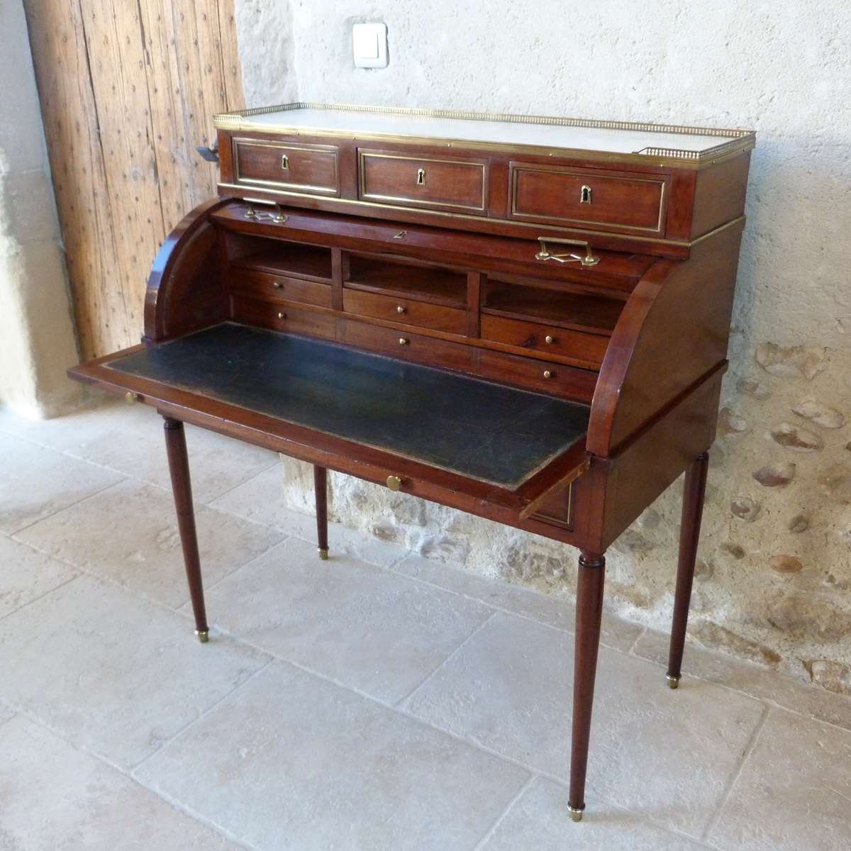 Bureau secr&eacute;taire &agrave; Cylindre Directoire  -photo-2