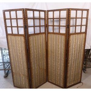 Louis XVI Style Screen In Golden Wood