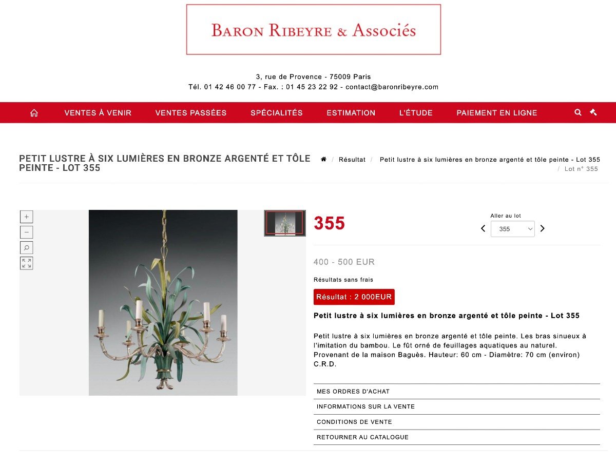 Maison Bagues Chandelier In Bronze, Brass And Polychrome Metal In The Shape Of Bamboo With 6 Lights-photo-1