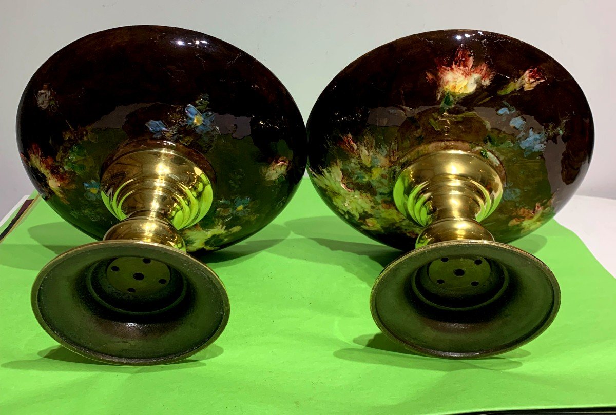 2 Impressionist Ceramic Fruit Bowls From Montigny Sur Loing-photo-2