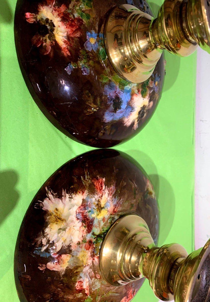 2 Impressionist Ceramic Fruit Bowls From Montigny Sur Loing-photo-6