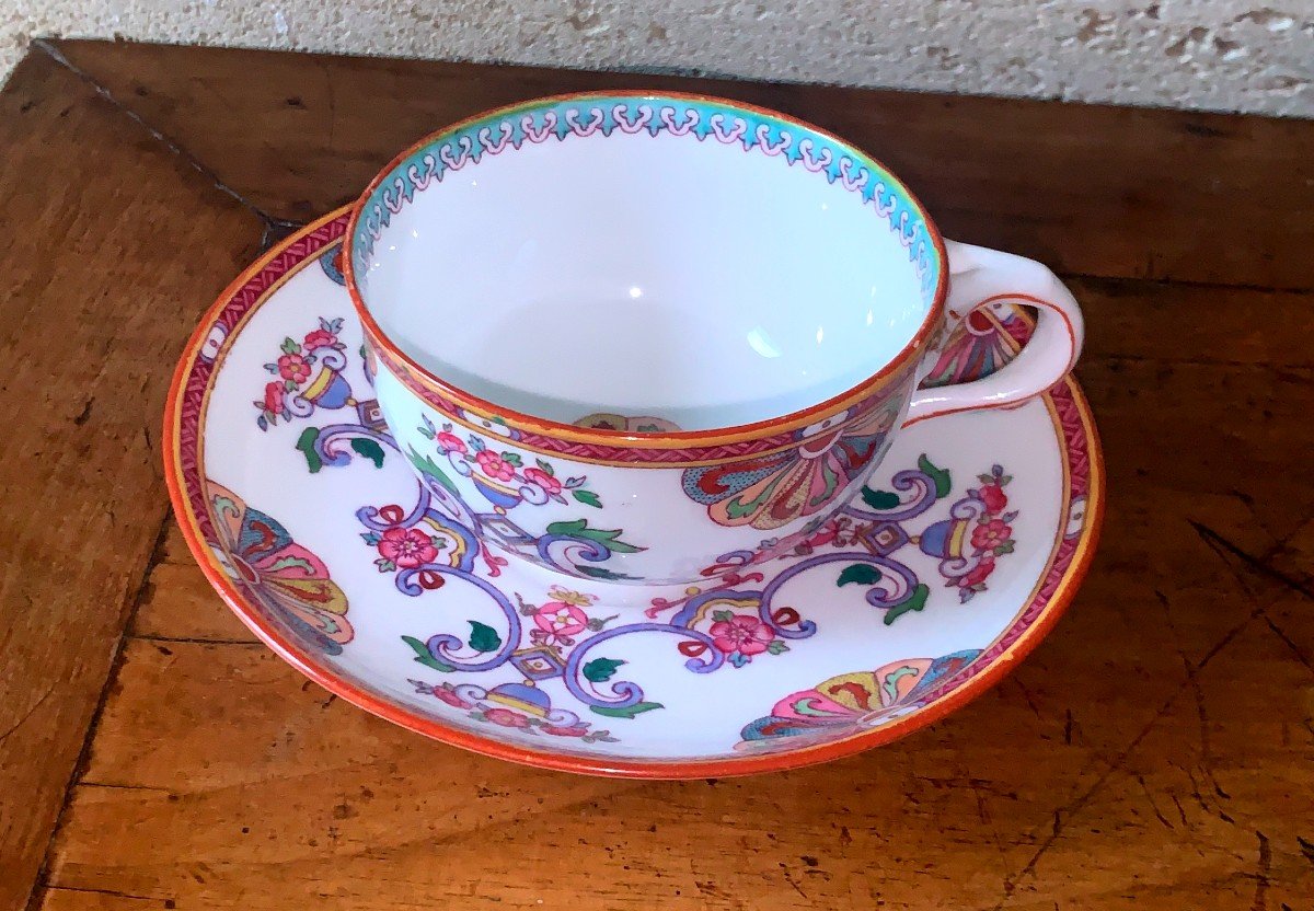 Tasse à Thé En Porcelaine De Minton 1ère Fabrication 1810-1815 -photo-1