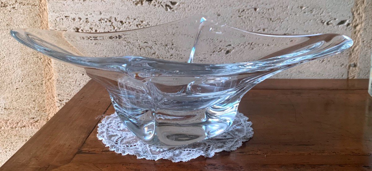 Large Crystal Cup Signed Daum 1950s-photo-4