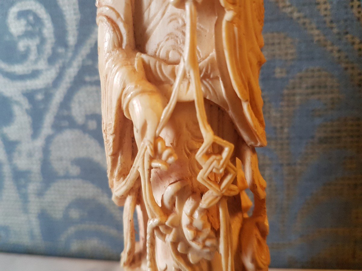 Chinese Bone Sculpture. 19th. -photo-3