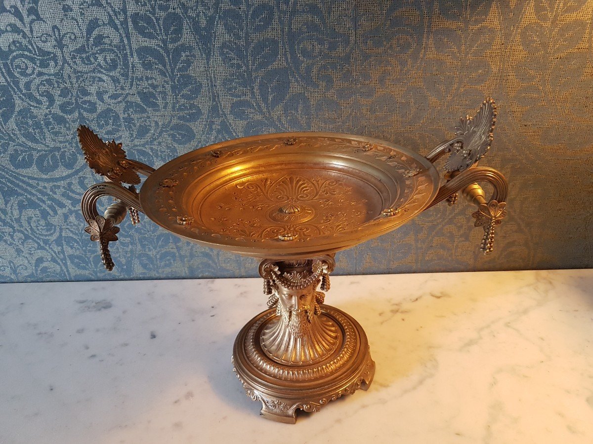 Bronze Tazza With An Assyrian Head. Napoleon III. -photo-6