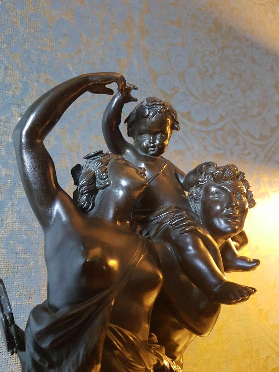 Bronze Groupe " Triomphe De Bachus "  Par Clodion.-photo-3