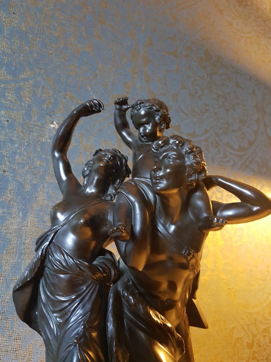 Bronze Groupe " Triomphe De Bachus "  Par Clodion.-photo-5