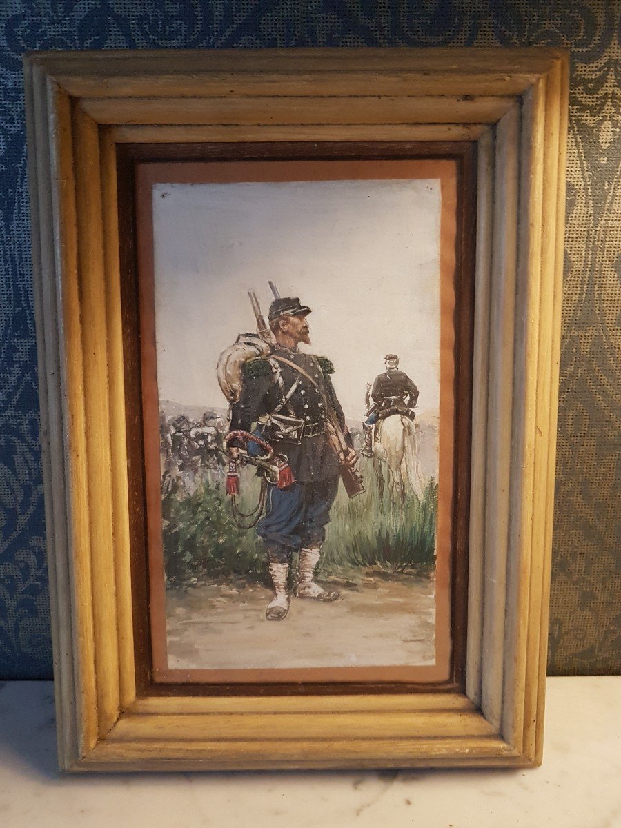 Military Watercolor, Napoleon III. 