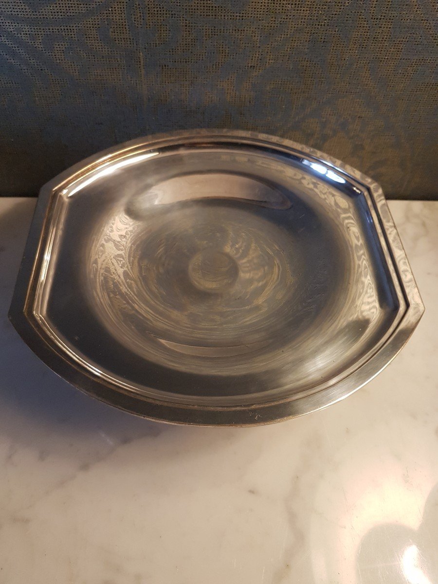 Paire  Tazza's  En Metal Argent.  Art- Deco Style  Puiforcat.-photo-2