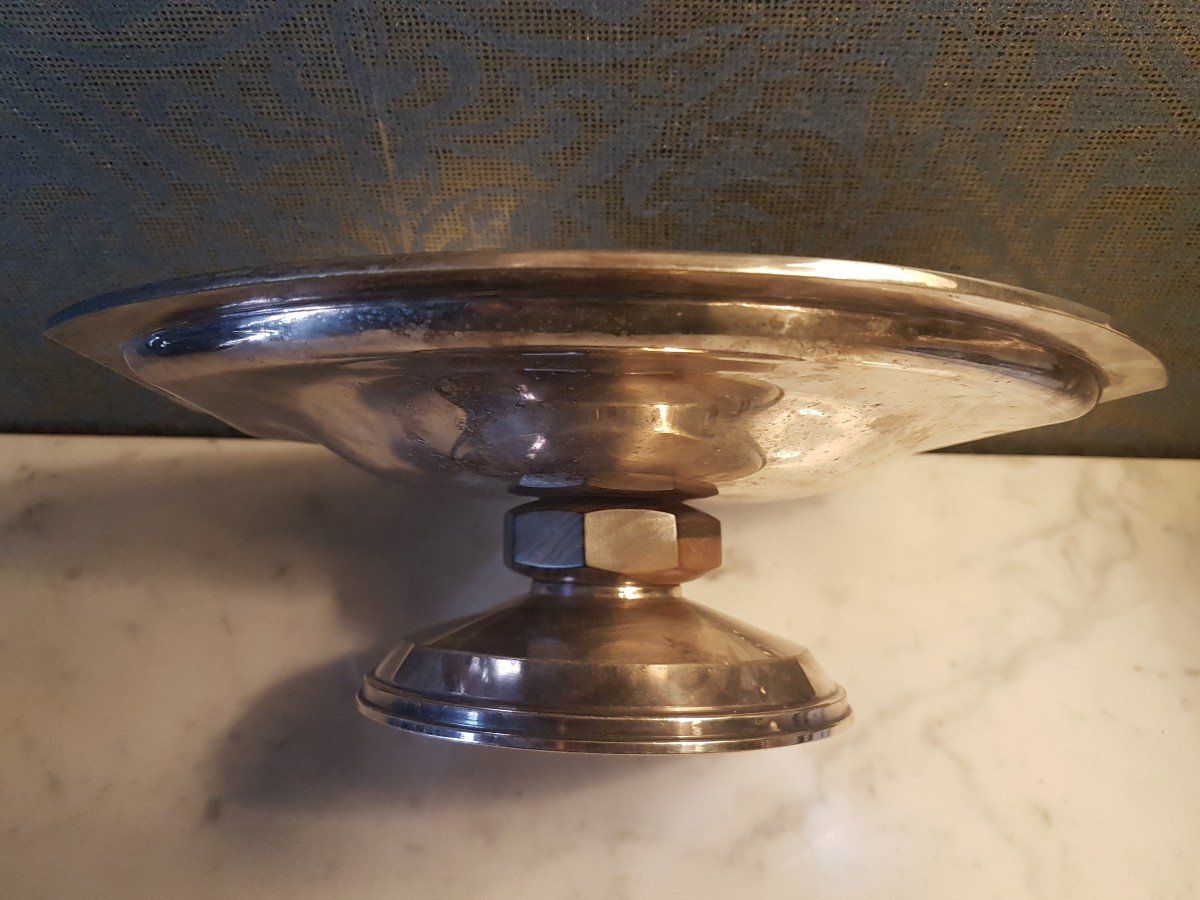 Paire  Tazza's  En Metal Argent.  Art- Deco Style  Puiforcat.-photo-7