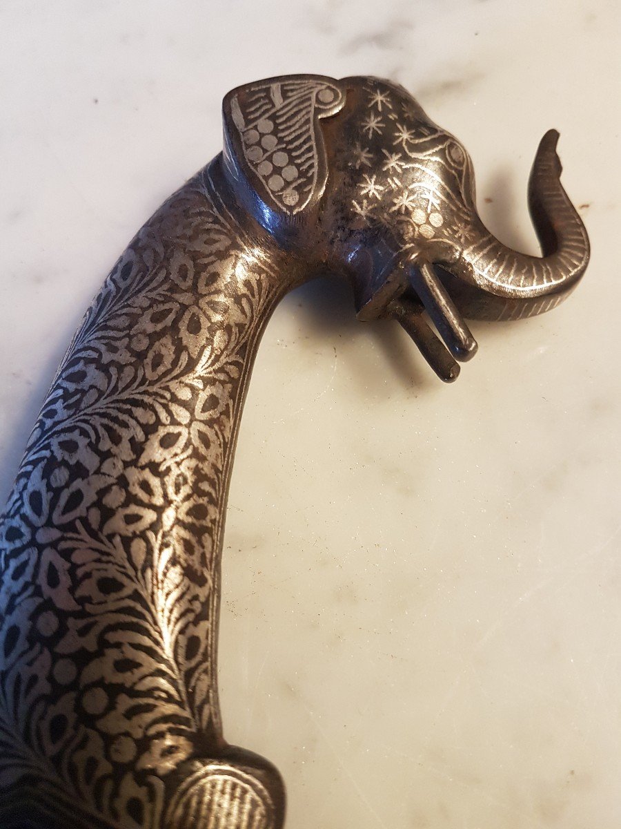 Malaysian Dagger With Elephant Handle. 20th Century. -photo-4