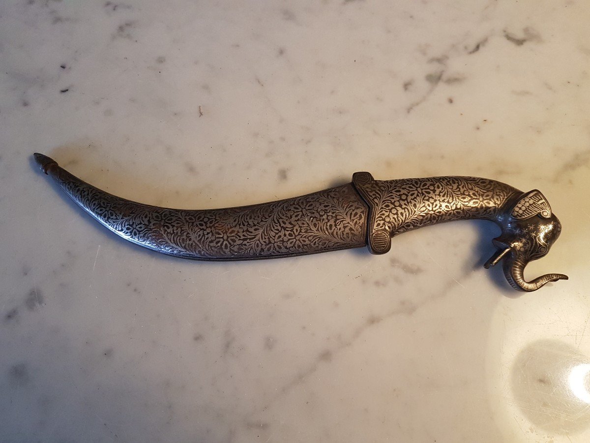 Malaysian Dagger With Elephant Handle. 20th Century. -photo-6