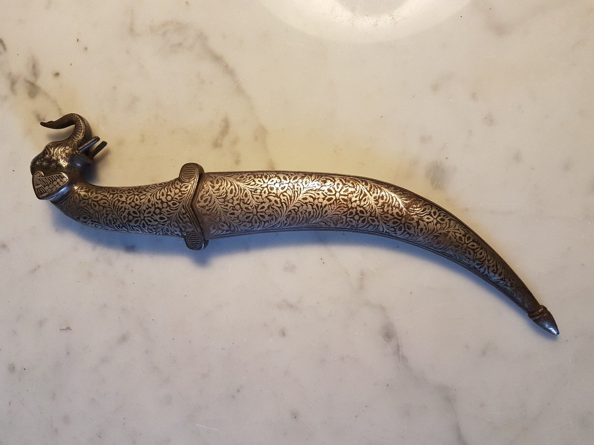 Malaysian Dagger With Elephant Handle. 20th Century. 