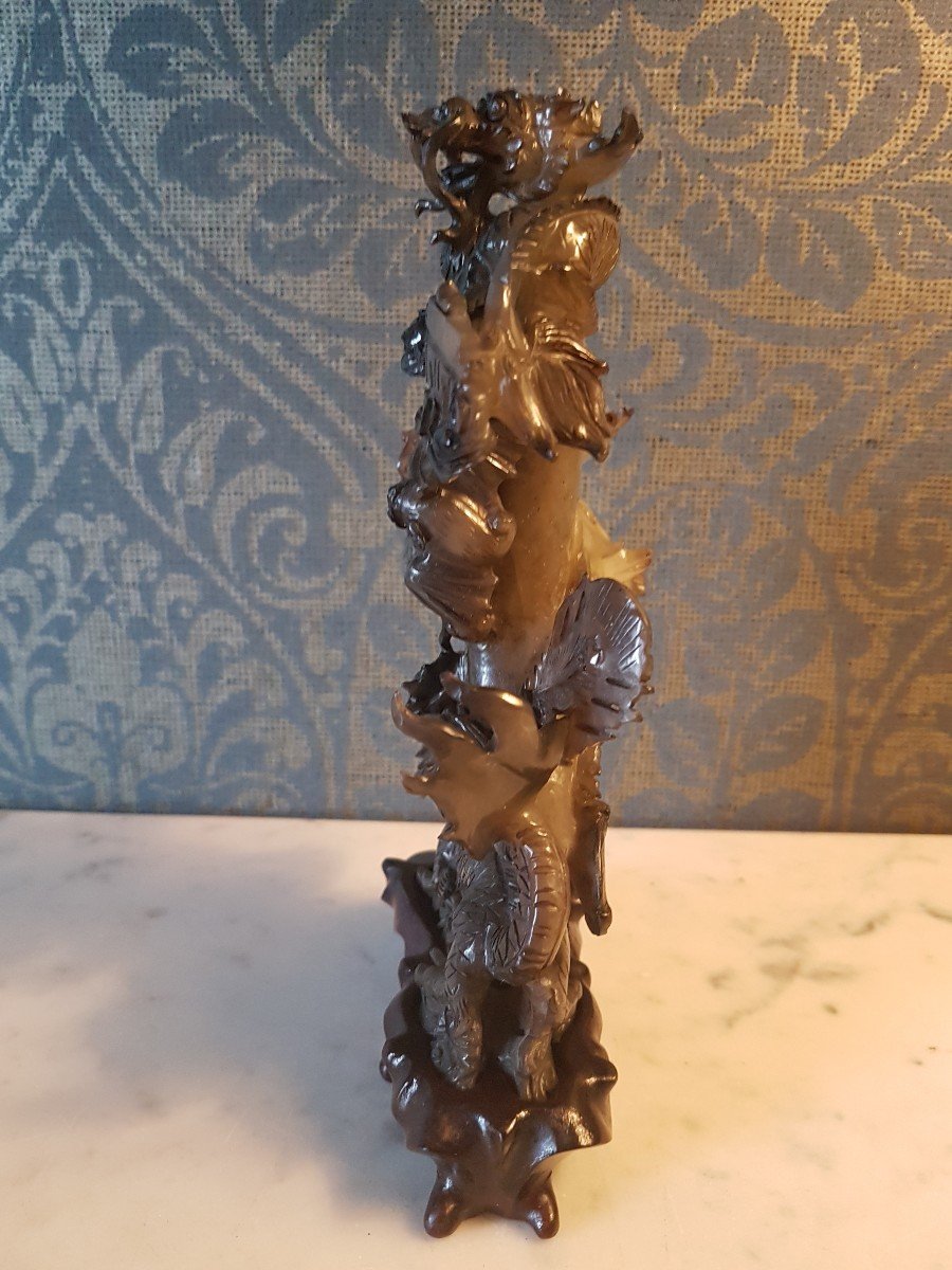 Sculpture En Agate , Chinois  20eme. -photo-7