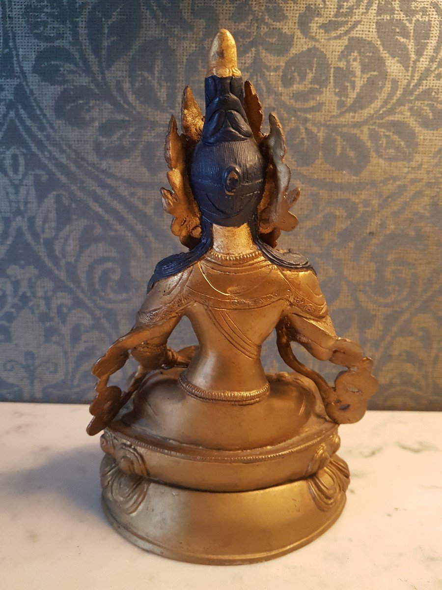 Bouddha  En Bronze.  20eme. -photo-4