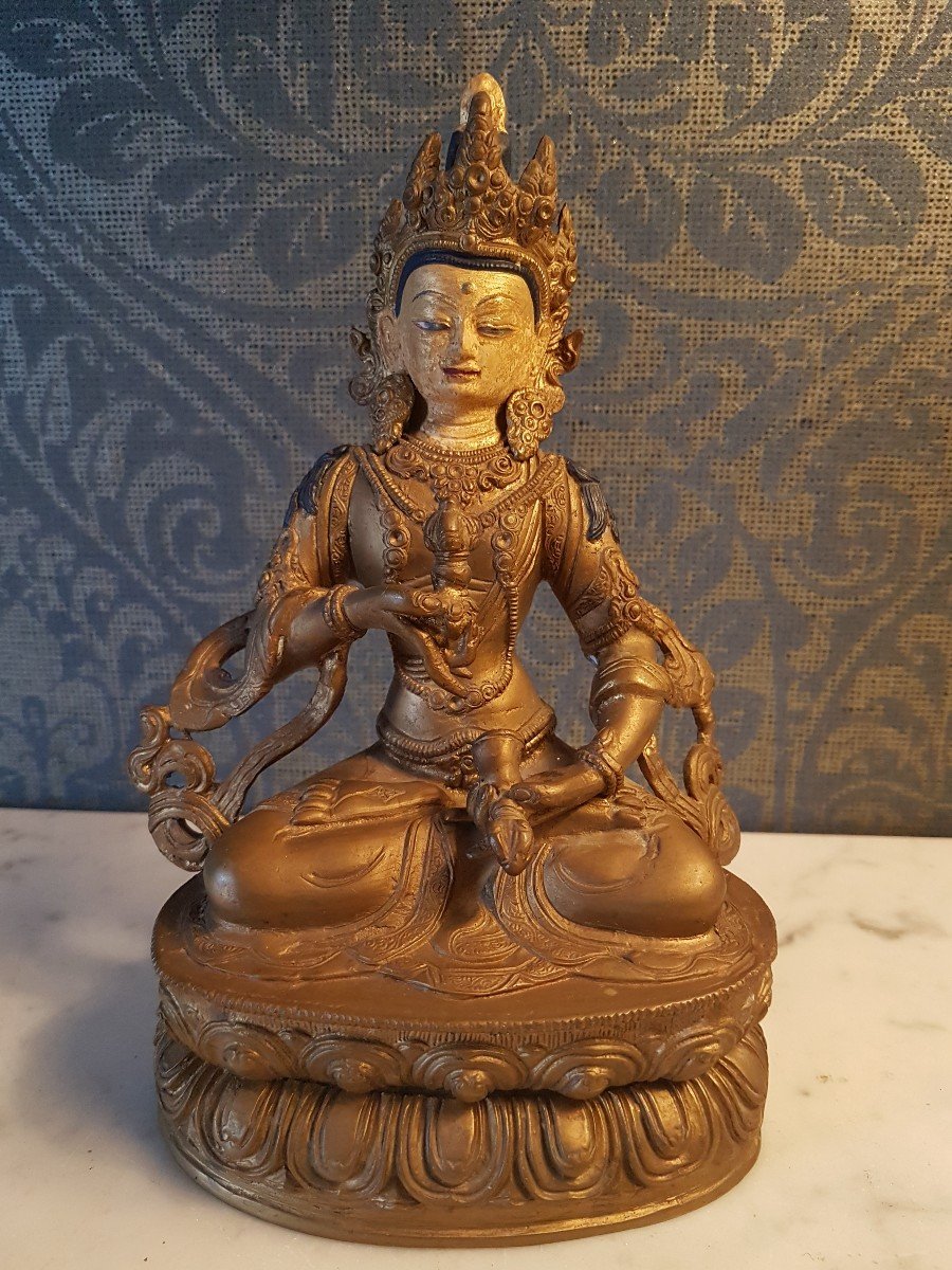 Bouddha  En Bronze.  20eme. 