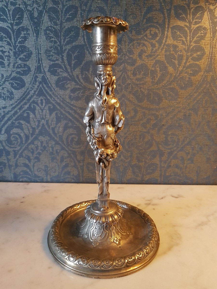 Set Of Four 19th Century Candlesticks. -photo-6