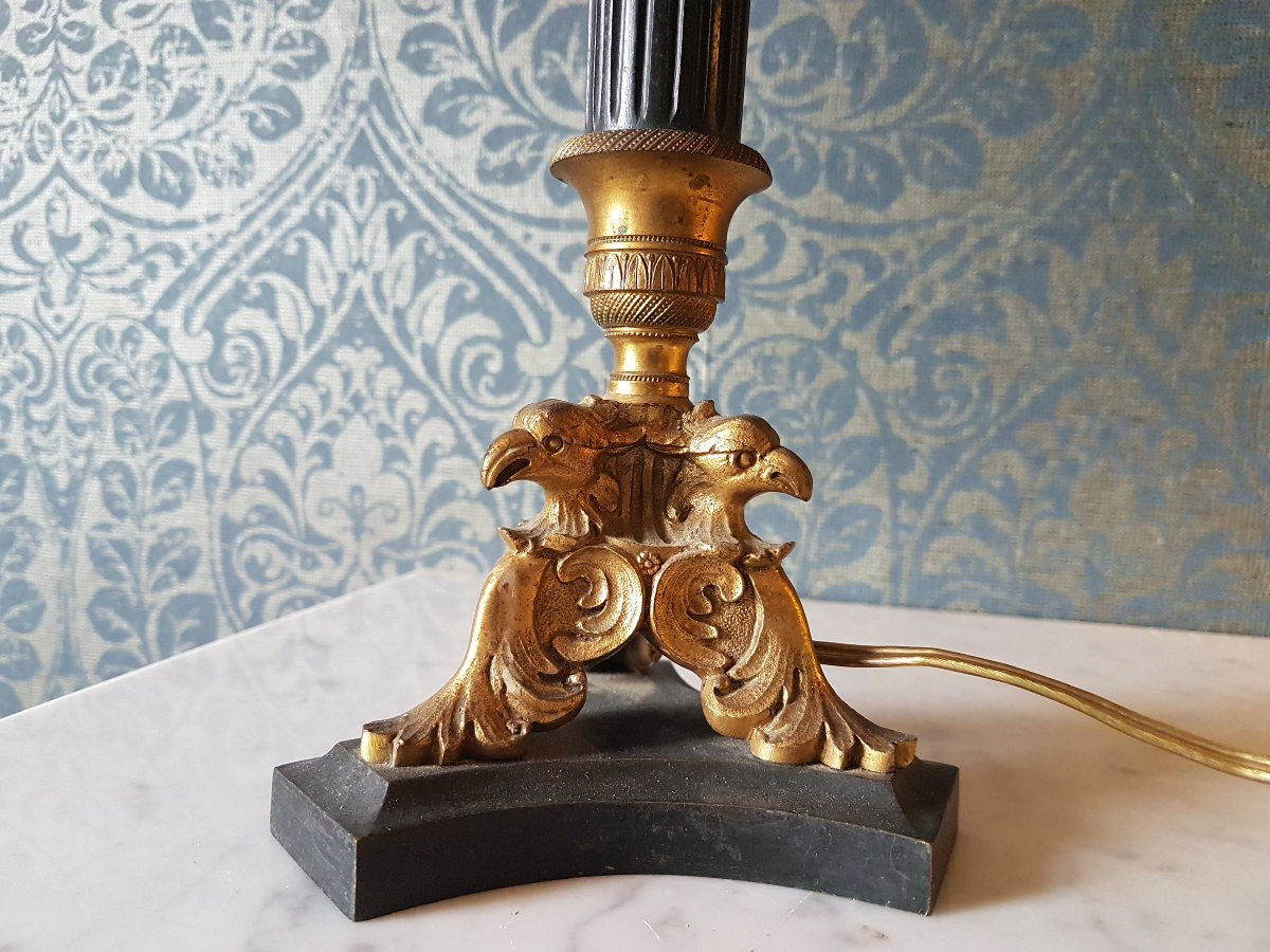 Pair Of Charles X Bronze Electrifice Candelabras. -photo-4